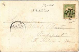 1905 Badacsony, Bazaltbánya bányászokkal. Payer Antal kiadása (fl)