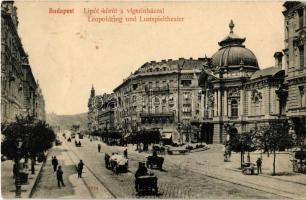 1908 Budapest XIII. Lipót körút, Vígszínház. Taussig A. (EK)