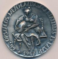 1967. 66. Országos Mezőgazdasági Kiállítás és Vásár / II. díj ezüstözöttt díjérem (70mm) T:2