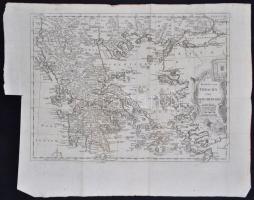cca 1750 Karte von Tracien und Griechenland - Trákia és Görögország térképe. Rézmetszet. 29x39 cm / ...