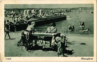 1937 Siófok, Fövenyfürdő, strand (EK)