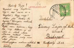 1910 Miskolc, Szinva részlet és avasi templom. W.L. (?) 17185. (EK)