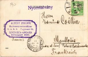 Szabadka, Subotica; Szent István tér, piac, gyógyszertár, templom, Szentháromság szobor, üzletek. W....