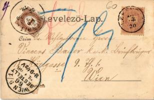 1899 Beszterce, Bistritz, Bistrita; Evangélikus templom, Sabling szálloda / church, hotel. Art Nouve...