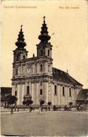 1911 Erzsébetváros, Dumbraveni; Római katolikus templom. W.L. (?) 1830. / Catholic church (kopott / worn)