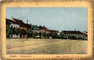 1915 Szászváros, Broos, Orastie; tér, cukrászda / Piata / Corso / square, confectionery (EK)