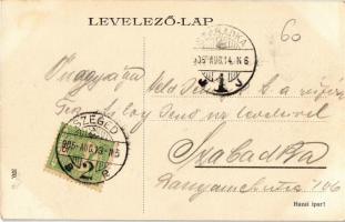 1905 Szeged, Zsótér ház, sörcsarnok és étterem, Pintér József, Hernyák Imre üzlete. Kiadja Grünwald ...