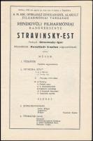 1933 Stravinsky-est koncertfüzet, tűzött papírkötésben