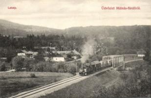 Málnás-fürdő with train