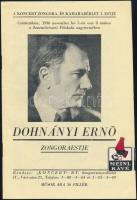 1936 Dohnányi Ernő zongoraestje, koncertfüzet, tűzött papírkötésben