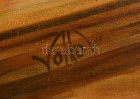 Mihail Volkov (1954-): Órás. Olaj, vászon, jelzett, keretben, 80×60 cm