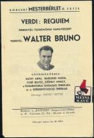 1935 Verdi: Requiem, rendkívüli filharmóniai hangverseny (Walter Bruno), koncertfüzet, tűzött papírkötésben