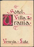 cca 1920 Venezia-Lido fényképes hotelreklám (Hôtel Villa Urania, stb.)