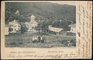 1900 Calimanesti, Calimanesci; Manastirea Cozia / monastery, horse cart (r)