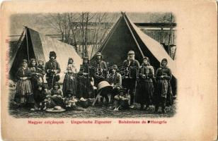 Magyar cigányok, bádogos. Divald Adolf 26. / Ungarische Zigeuner / Bohémiens de Hongrie / Hungarian gypsy camp, tinker, folklore