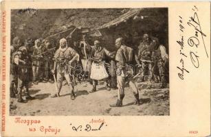 1901 Dvoboj / duel, Serbian warriors, folklore (fl)