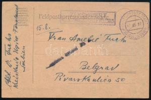 1917 Tábori posta levelezőlap "EP UZICE in SERBIEN", 1917 Field postcard "EP UZICE in SERBIEN"
