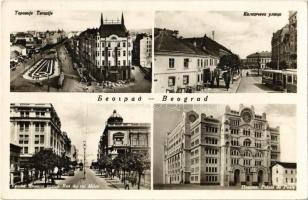 Beograd, Belgrád, Belgrade; Terazije, Kolarcheva ulica, Krala Milana ulica, Posta / square, streets, postal palace