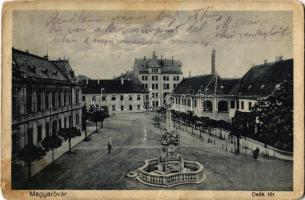 1929 Magyaróvár, Mosonmagyaróvár; Deák tér (kopott sarkak / worn corners)