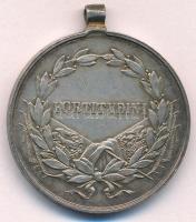 1917. "Károly Ezüst Vitézségi Érem II. osztálya" peremén jelzett Ag kitüntetés mellszalago...