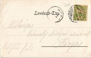 1904 Marcali, Fő utca, üzletek (EB)