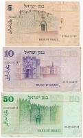 Izrael 1973. 5L + 10L + 50L T:III
Israel 1973. 5 Lirot + 10 Lirot + 50 Lirot C:F
Krause 38., 39., ...