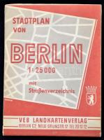 cca 1940 Stadtplan von Berlin, 1:25000, 80×120 cm