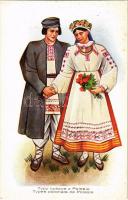 Typy ludowe z Polesia / Types polonais de Polesie / Polish folk costumes from Polesia, folklore, Akropol 192/15 (fl)