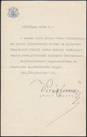1934 Virág Ferenc pécsi püspök gépelt, aláírt levele Iványi Béla történész-levéltáros, egyetemi dékán részére, fejléces papíron