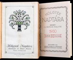 1915-1930Hölgyek naptára. Szerk.: S. Bokos Malvin. XXXII. évf. Bp.,1915, Légrády, 328 p. Kiadói aran...