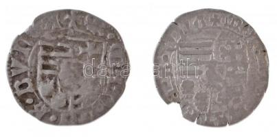 1458-1490. Denár Ag "I. Mátyás" (2xklf) (0,44g/0,56g) T:2- ph.
Hungary 1458-1490. Denar A...