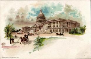 Washington, Capitol, litho (gluemark)