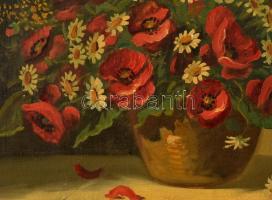 Szórády jelzéssel: Mezei virágcsendélet. Olaj, vászon (javított), keretben, 62×85 cm