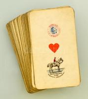 cca 1903-1912 Piatnik 54 lapos tarokk kártya pakli, kártyailleték bélyeggel, egy sérült lappal, apró kopásokkal