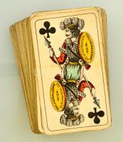 cca 1903-1912 Piatnik 54 lapos tarokk kártya pakli, kártyailleték bélyeggel, egy sérült lappal, apró...