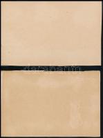 2 db RÉGI újraragasztott hátoldalú erotikus művész motívum lap / 2 pre-1945 erotic art motive postca...