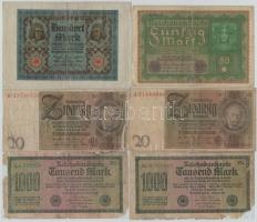 Vegyes 41db-os német bankjegy tétel, nagyrészt az inflációs időszakból, mind lezárt fóliatokban T:III-IV Mixed 41pcs of german banknotes lot, mainly from the inflation era, all in sealed plastic wrapping C:F-G