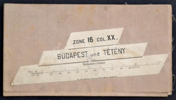 cca 1910 Budapest és környéke térkép, K. u. K. Militärgeographisches Institut, vászonra kasírozva, 1...