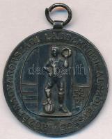 1929. Középmagyarországi Labdarúgók Alszövetsége jelzett Ag díjérem füllel (18,86g/0.800/36mm) T:2 patina