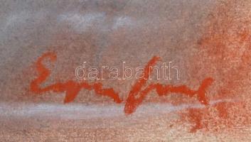 Egry jelzéssel: Vízpart. Pasztell, papír, 43×30 cm