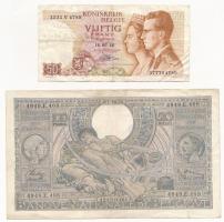 Belgium 1938. 100Fr/20B + 1966. 50Fr T:III Belgium 1938. 100 Francs/20 Belgas + 1966. 50 Francs C:F