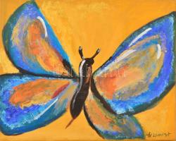 Kazovszkij jelzéssel: Pillangó. Olaj, vászon, 40×50 cm