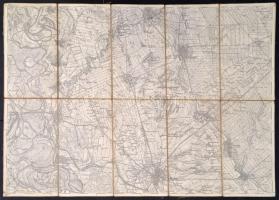 cca 1910 Szeged-Nagykikinda - , és Zombor és környékének térképe, 1: 200.000 és 1:75.000, vászonra kasírozva, az egyik térkép háta foltos, a másik oldalán kis folttal, 56x40 cm és 38x53 cm közötti méretben.