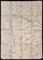 cca 1910 Szeged-Nagykikinda - , és Zombor és környékének térképe, 1: 200.000 és 1:75.000, vászonra k...