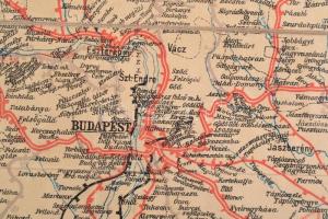 cca 1910 A M. Kir. Állam Vasutak és a kezelésükben lévő helyi érdekű vasutak térképe, Bp., Klösz Gyö...