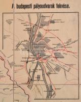 cca 1910 A M. Kir. Állam Vasutak és a kezelésükben lévő helyi érdekű vasutak térképe, Bp., Klösz Gyö...