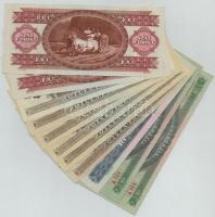 1962. 10Ft (2x) + 1980. 20Ft + 1980-1989. 50Ft (6x) + 1989. 100Ft (2x) egyugrásos sorszámkövetők T:I...