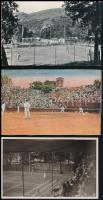 6 db RÉGI sport motívumú képeslap: tenisz, Davis-kupa / 6 pre-1910 sport motive postcards: tennis, Davis Cup