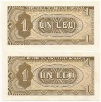 Románia 1966. 1L (2x) sorszámkövető T:I
Romania 1966. 1 Leu (2x) sequential serials C:UNC