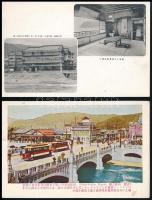 7 db RÉGI használatlan japán városképes lap / 7 unused pre-1945 Japanese town-view postcards